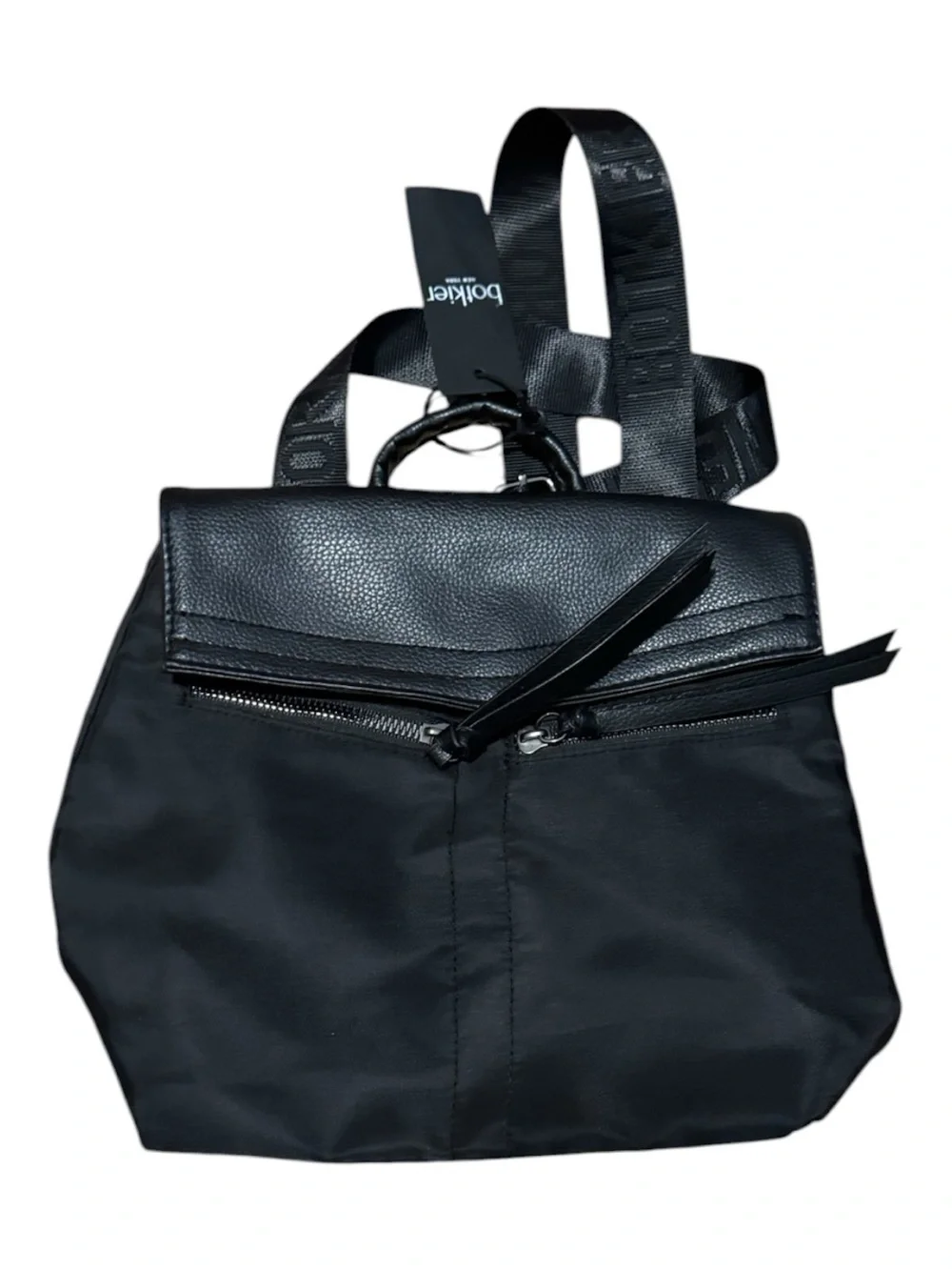 Botkier New York Trigger mini Backpack NWT Black Nylon & Leather Trim